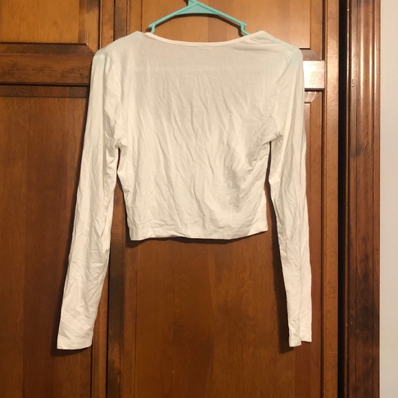 NWOT White Long Sleeve Crop Top Size Small SHEIN - Picture 7 of 7
